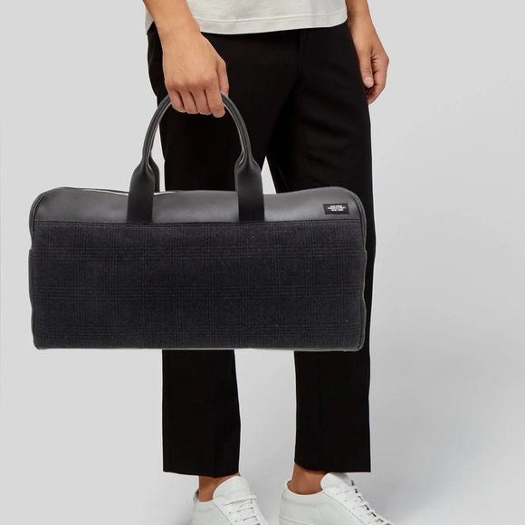 Jack Spade Wool/ Leather  Weekender Carry On Travel Bag - Picture 9 of 10
